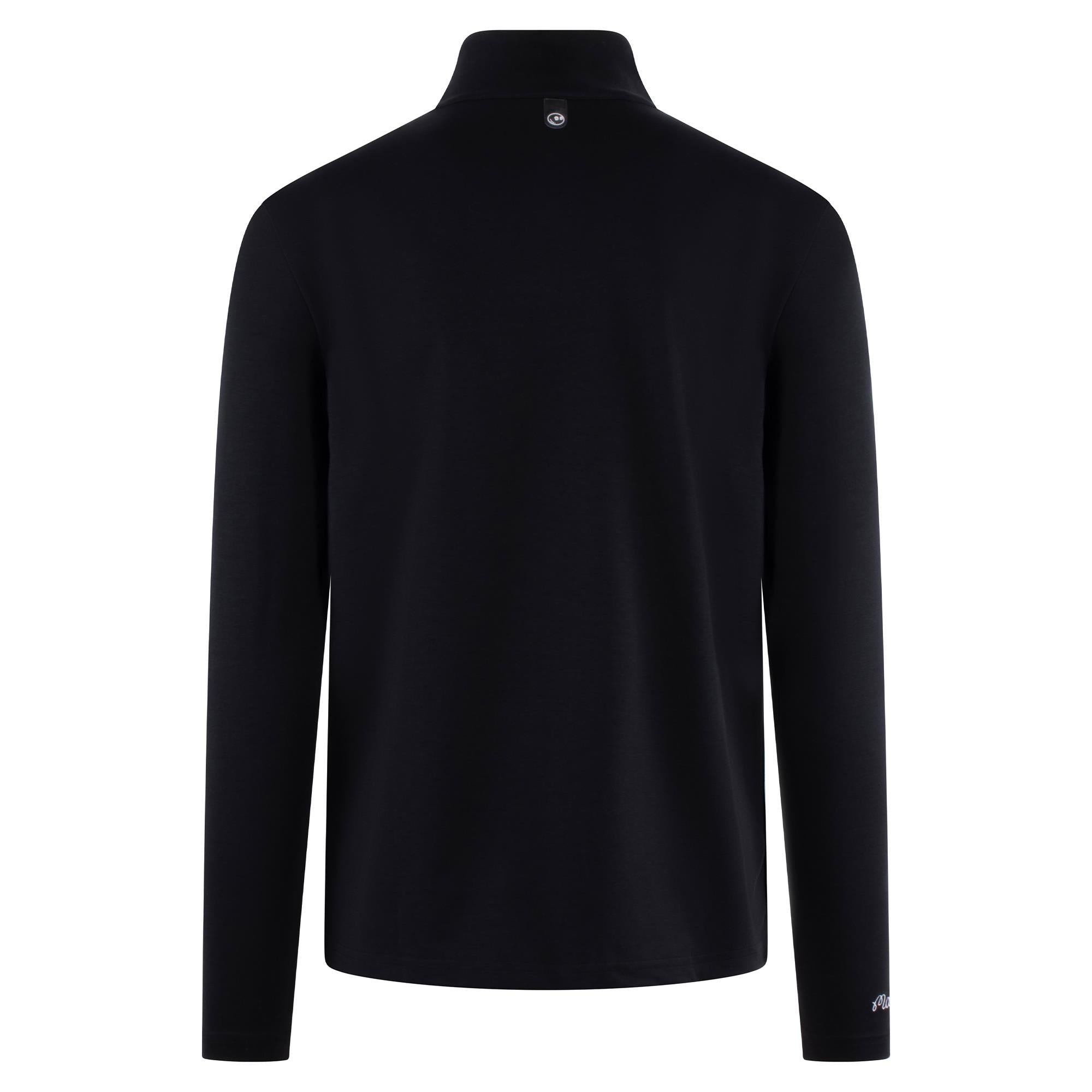 Malbon Golf Icons Flyer Mid Layer Black